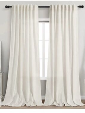 Elegant Ivory Curtains, 2 Panels, New, Open Box